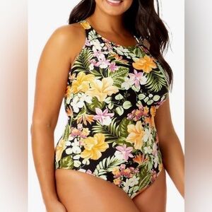 Hurley Tropical Floral One Piece Swimsuit